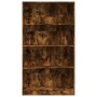 Estantería madera de ingeniería roble ahumado 80x24x143 cm by , Bookcases and shelves - Ref: Foro24-857848, Price: 56,82 €, D...
