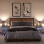 Mesitas de noche luces LED 2 uds madera ingeniería gris Sonoma de , Mesitas de noche - Ref: Foro24-852009, Precio: 95,08 €