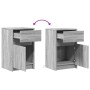 Mesitas de noche luces LED 2 uds madera ingeniería gris Sonoma by , Nightstands - Ref: Foro24-852009, Price: 92,15 €, Discoun...