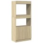 Aparador de madera de ingeniería roble Sonoma 63x33x140 cm von , Bücherregale und Regale - Ref: Foro24-855108, Preis: 69,51 €...