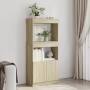 Aparador de madera de ingeniería roble Sonoma 63x33x140 cm von , Bücherregale und Regale - Ref: Foro24-855108, Preis: 69,51 €...