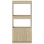 Aparador de madera de ingeniería roble Sonoma 63x33x140 cm von , Bücherregale und Regale - Ref: Foro24-855108, Preis: 69,51 €...