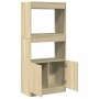 Aparador de madera de ingeniería roble Sonoma 63x33x140 cm von , Bücherregale und Regale - Ref: Foro24-855108, Preis: 69,51 €...