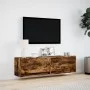 Wand-TV-Möbel mit LED-Lichtern in geräucherter Eiche 140x31x38 cm von , TV-Möbel - Ref: Foro24-852373, Preis: 95,48 €, Rabatt: %