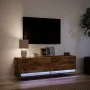 Wand-TV-Möbel mit LED-Lichtern in geräucherter Eiche 140x31x38 cm von , TV-Möbel - Ref: Foro24-852373, Preis: 95,48 €, Rabatt: %