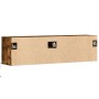 Mueble de TV de pared con luces LED roble ahumado 140x31x38 cm de , Muebles TV - Ref: Foro24-852373, Precio: 99,69 €, Descuen...