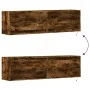 Wand-TV-Möbel mit LED-Lichtern in geräucherter Eiche 140x31x38 cm von , TV-Möbel - Ref: Foro24-852373, Preis: 95,48 €, Rabatt: %