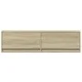 Mueble de TV de pared con luces LED roble Sonoma 140x31x38 cm by , TV Furniture - Ref: Foro24-852371, Price: 94,21 €, Discoun...