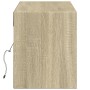 Mueble de TV de pared con luces LED roble Sonoma 140x31x38 cm de , Muebles TV - Ref: Foro24-852371, Precio: 98,28 €, Descuent...