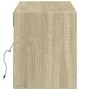 Mueble de TV de pared con luces LED roble Sonoma 140x31x38 cm by , TV Furniture - Ref: Foro24-852371, Price: 94,21 €, Discoun...