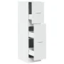 Engineered wood white medicine cabinet 30x41x118 cm by , Lockers and storage cabinets - Ref: Foro24-855160, Price: 97,31 €, D...