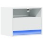 Mesita de noche de pared con luces LED blanco de , Mesitas de noche - Ref: Foro24-852061, Precio: 34,07 €, Descuento: %