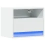 Mesita de noche de pared con luces LED blanco by , Nightstands - Ref: Foro24-852061, Price: 33,84 €, Discount: %