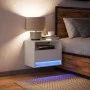 Mesita de noche de pared con luces LED blanco by , Nightstands - Ref: Foro24-852061, Price: 33,84 €, Discount: %
