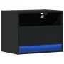 Mesita de noche de pared con luces LED negro by , Nightstands - Ref: Foro24-852063, Price: 34,12 €, Discount: %