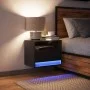 Wand-Nachttisch mit LED-Lichtern in Schwarz von , Nachttische - Ref: Foro24-852063, Preis: 33,84 €, Rabatt: %