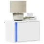 Mesita de noche de pared con luces LED blanco by , Nightstands - Ref: Foro24-852089, Price: 36,51 €, Discount: %