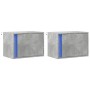Mesitas de noche de pared con luces LED 2 uds gris hormigón de , Mesitas de noche - Ref: Foro24-852096, Precio: 60,58 €, Desc...
