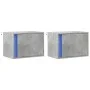 Mesitas de noche de pared con luces LED 2 uds gris hormigón de , Mesitas de noche - Ref: Foro24-852096, Precio: 59,85 €, Desc...