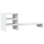 Soporte monitor organizador escritorio madera ingeniería blanco by , Computer bases and risers - Ref: Foro24-854733, Price: 2...