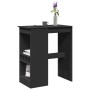 Mesa alta con estantes madera ingeniería negra 90x47,5x103,5 cm by , Kitchen and dining tables - Ref: Foro24-854338, Price: 8...