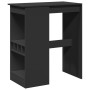 Mesa alta con estantes madera ingeniería negra 90x47,5x103,5 cm by , Kitchen and dining tables - Ref: Foro24-854338, Price: 8...