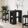 Mesa alta con estantes madera ingeniería negra 90x47,5x103,5 cm by , Kitchen and dining tables - Ref: Foro24-854338, Price: 8...