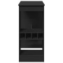Mesa alta con estantes madera ingeniería negra 90x47,5x103,5 cm by , Kitchen and dining tables - Ref: Foro24-854338, Price: 8...