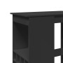 Mesa alta con estantes madera ingeniería negra 90x47,5x103,5 cm by , Kitchen and dining tables - Ref: Foro24-854338, Price: 8...