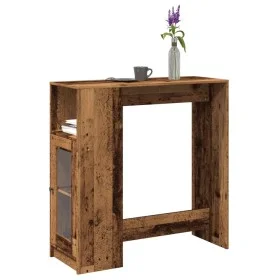 Mesa alta con estantes madera envejecida 101x40x103,5 cm by , Kitchen and dining tables - Ref: Foro24-854371, Price: 87,36 €,...