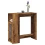 Mesa alta con estantes madera envejecida 101x40x103,5 cm de , Mesas de cocina y de comedor - Ref: Foro24-854371, Precio: 87,4...