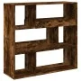 Estantería/divisor de espacios roble ahumado 100x33x94,5 cm de , Librerías y estanterías - Ref: Foro24-854440, Precio: 75,52 ...