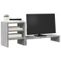 Soporte monitor con organizador escritorio madera gris Sonoma by , Computer bases and risers - Ref: Foro24-854738, Price: 24,...