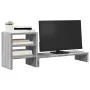 Soporte monitor con organizador escritorio madera gris Sonoma by , Computer bases and risers - Ref: Foro24-854738, Price: 24,...