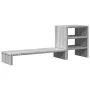 Monitorständer mit Schreibtischorganizer aus grauem Sonoma-Holz. von , Computersockel und -erhöhungen - Ref: Foro24-854738, P...