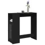 Mesa alta con estantes madera ingeniería negra 101x40x103,5 cm de , Mesas de cocina y de comedor - Ref: Foro24-854365, Precio...