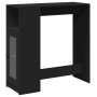 Mesa alta con estantes madera ingeniería negra 101x40x103,5 cm by , Kitchen and dining tables - Ref: Foro24-854365, Price: 99...