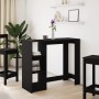 Mesa alta con estantes madera ingeniería negra 101x40x103,5 cm by , Kitchen and dining tables - Ref: Foro24-854365, Price: 99...