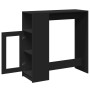 Mesa alta con estantes madera ingeniería negra 101x40x103,5 cm by , Kitchen and dining tables - Ref: Foro24-854365, Price: 99...