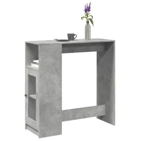 Mesa alta bar con estantes madera gris hormigón 101x40x103,5 cm by , Kitchen and dining tables - Ref: Foro24-854367, Price: 7...