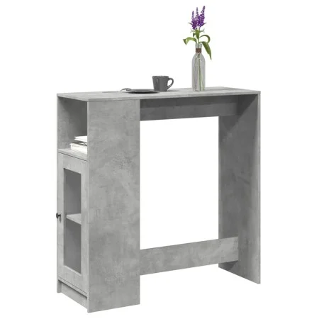 Mesa alta bar con estantes madera gris hormigón 101x40x103,5 cm by , Kitchen and dining tables - Ref: Foro24-854367, Price: 7...