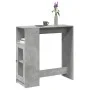Mesa alta bar con estantes madera gris hormigón 101x40x103,5 cm by , Kitchen and dining tables - Ref: Foro24-854367, Price: 7...