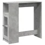 Mesa alta bar con estantes madera gris hormigón 101x40x103,5 cm by , Kitchen and dining tables - Ref: Foro24-854367, Price: 7...