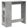 Mesa alta bar con estantes madera gris hormigón 101x40x103,5 cm by , Kitchen and dining tables - Ref: Foro24-854367, Price: 7...