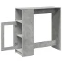 Mesa alta bar con estantes madera gris hormigón 101x40x103,5 cm by , Kitchen and dining tables - Ref: Foro24-854367, Price: 7...