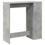 Hoher Bartisch mit Regalen aus grauem Holz und Beton 101x40x103,5 cm. von , Küchen- und Esstische - Ref: Foro24-854367, Preis...