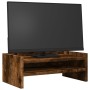 Soporte de pantalla madera ingeniería roble ahumado 42x24x16 cm by , Computer bases and risers - Ref: Foro24-854719, Price: 2...