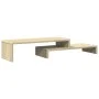 Soporte de pantalla madera ingeniería roble Sonoma 54x22x15 cm by , Computer bases and risers - Ref: Foro24-854771, Price: 22...