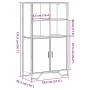 Aparador alto madera ingeniería gris Sonoma 79,5x35,5x137,5 cm von , Sideboards - Ref: Foro24-3295310, Preis: 117,81 €, Rabat...