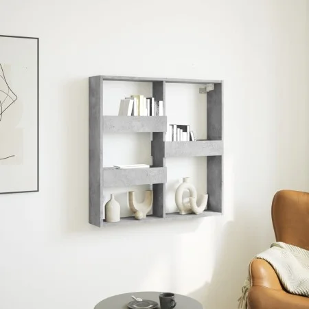 Wandregal aus grauem Beton-Holzverbundwerkstoff 80x15x80 cm von , Regale und Regale - Ref: Foro24-854547, Preis: 27,02 €, Rab...